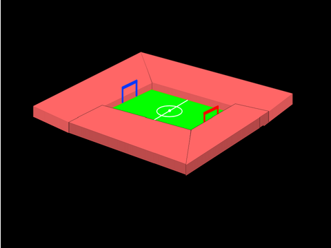 3d soccer stadium