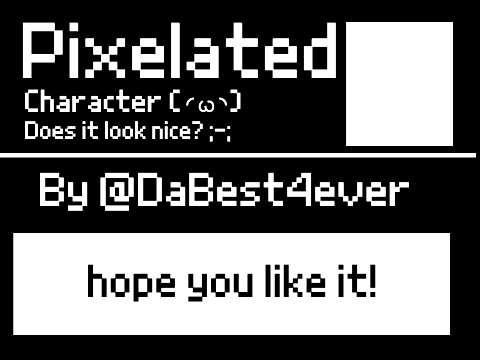 Pixelated character - By me (◜௰◝)