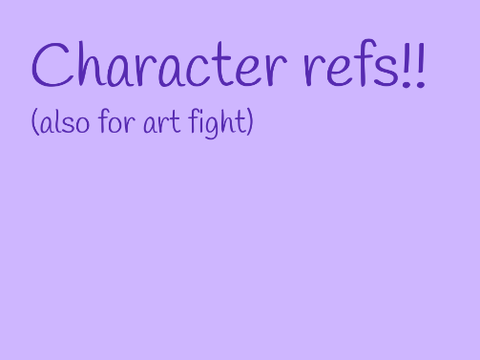 Character refs!