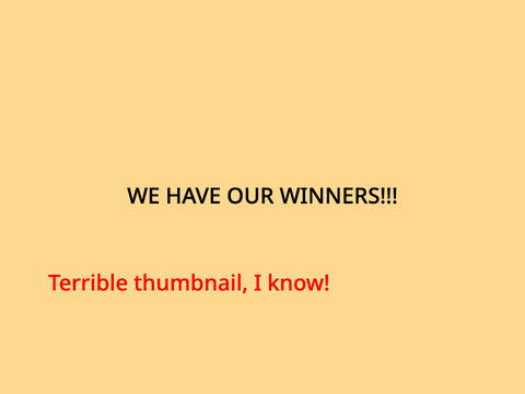 Contest Results!!!