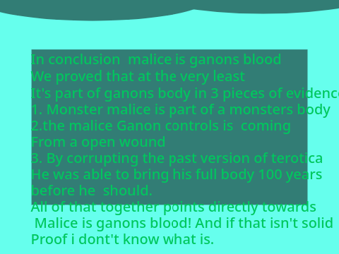 How malice is Ganon blood (botw theory)