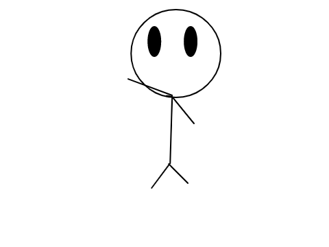 Stickman says "Hello!"