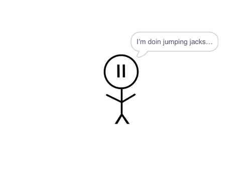 Doing Jumping Jacks…………………………………