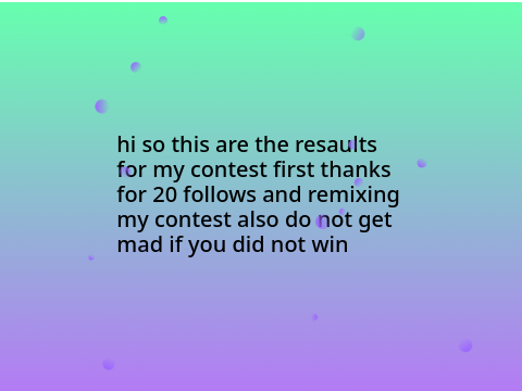 results for contest