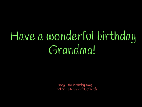 Happy Birthday Grandma!