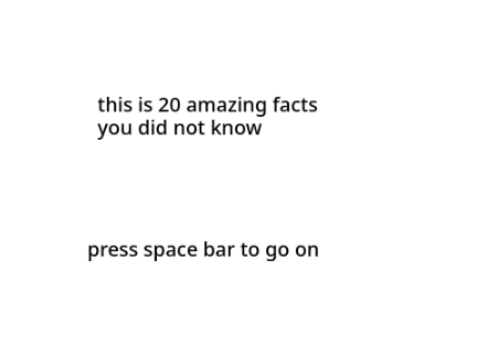 20 amazing facts 