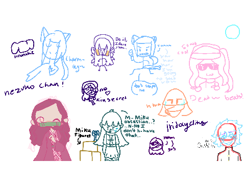 group drawing with friends