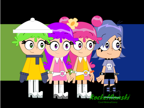 my Hi Hi Puffy AmiYumi oc (Dari~Chan) - Ami and Yumi (Vector Look) (REMAKE)