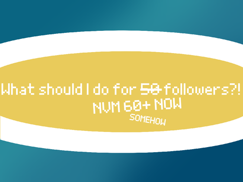 What should I do for 50 followers?!