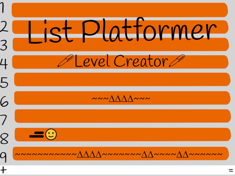 List Platformer Creator