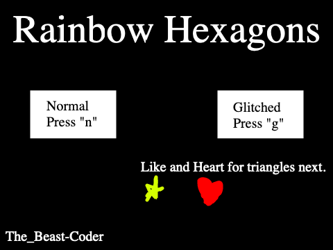 Pen Art - Rainbow Hexagons
