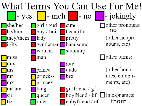 Terms u can use for me