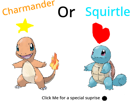 Charmander or Squirtle