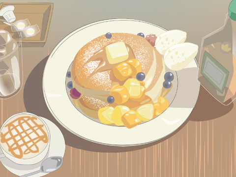 Fruit　Pancake 　Vector　Art ♡ 君の名は。