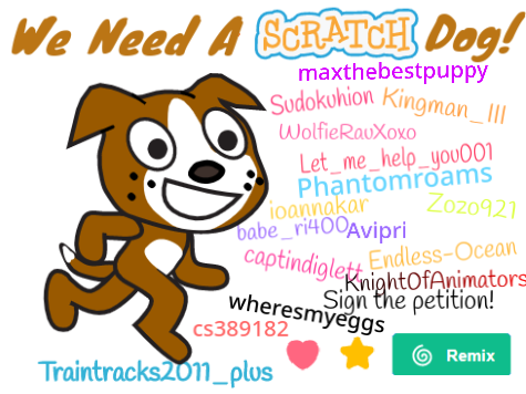 Petition to add a Scratch Dog Sprite! remix remix remix remix