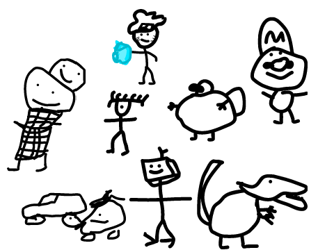 my sketches done in 1.5 minutes