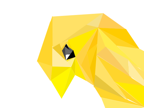 Polyart yellow bird