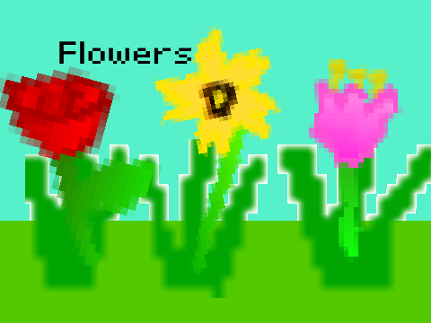 flowers (pixelated art)