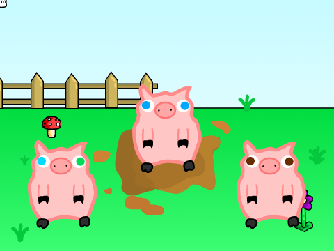 Cerdito giratorio 3D pero hay 3 cerditos