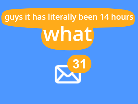 31 messages within 14 hours-?
