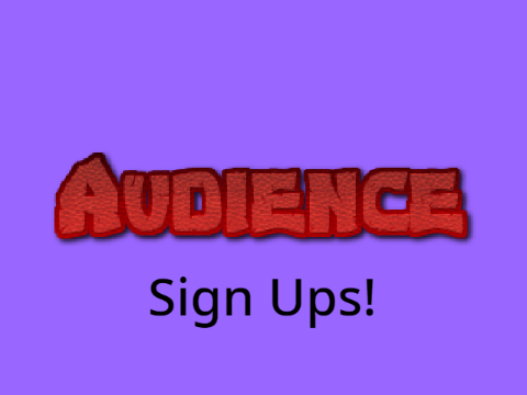 Audience Sign Up 