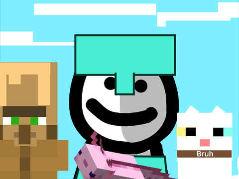 The Minecraft Movie 3 : Meeting a villager and trading and found an axolotl 