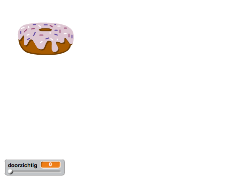 donut in je hand