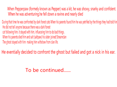 Pepperpaw's backstory