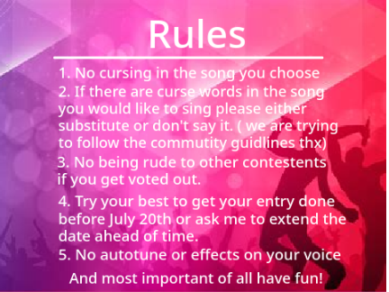 My entry - 2 songs you can pick which one is better