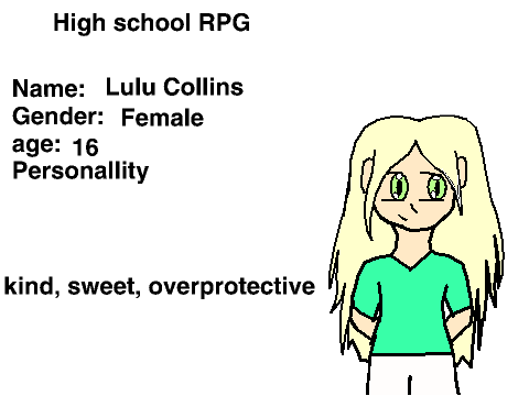 High School RPG sigh-up sheet. remix Lulu Collins