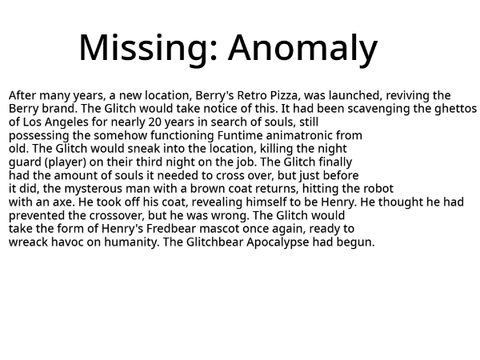 Missing Timeline (Updated)