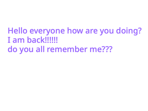 I am back!!! 