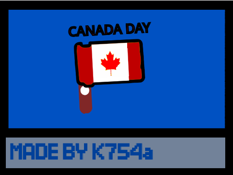 CANADA day scratch block art flag