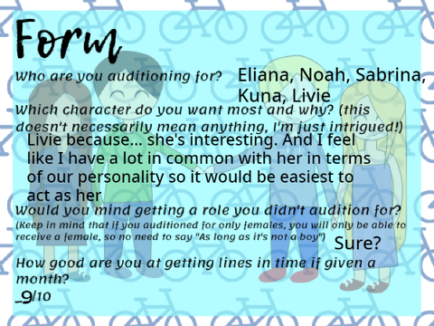 {OPEN} The Cyclist Season 2 ~ Auditions remix