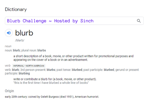 600+ Followers ~ Blurb Challenge