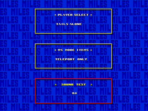Sonic 2 Sound Test