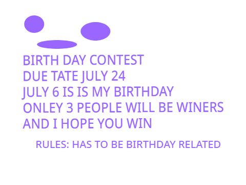 BIRTH DAY CONTEST