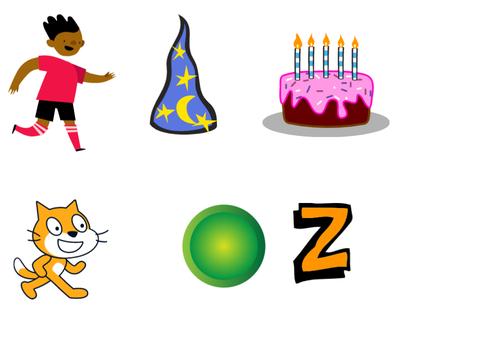 6 random sprites