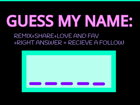 Guess my name and recieve a follow!