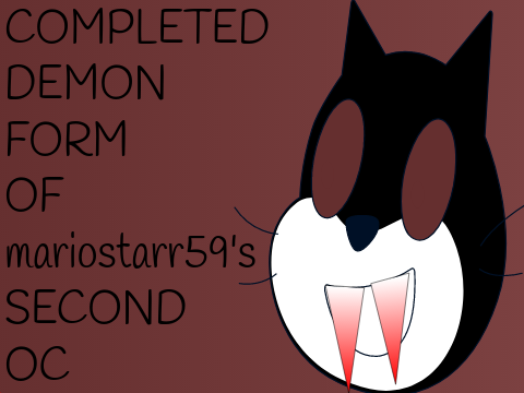 Completed Demon Form for @mariostarr59's 2cd OC