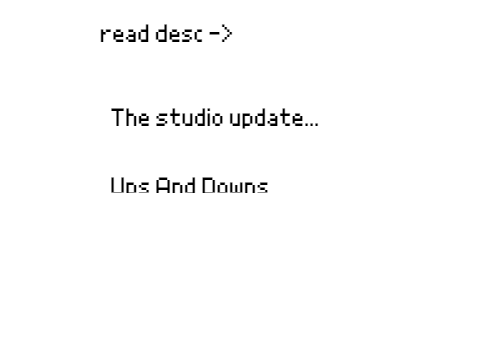 The Studio Update is a little.... (ups and downs)