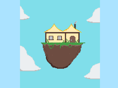 -The Floating Island: Pixel Art- 