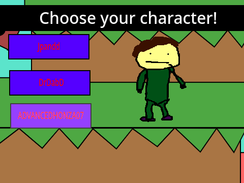 choose your charatcher screen added