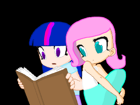 Twilight and Fluttershy anime