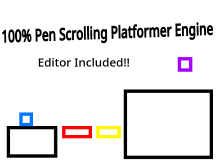 100% Pen Scrolling Platformer Engine | Editor Mode