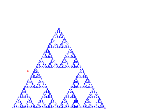 One Line Sierpinski Triangle/Dragon Curve