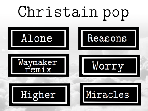 Christian Pop Songs!