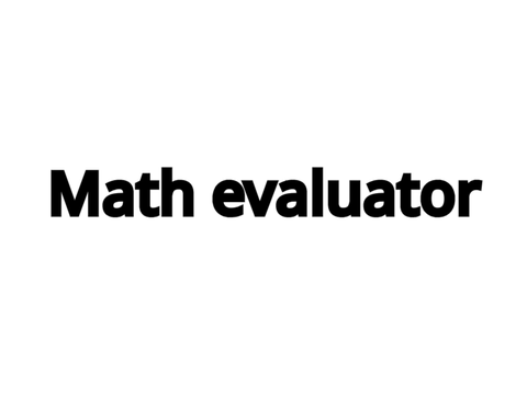 Math evaluator