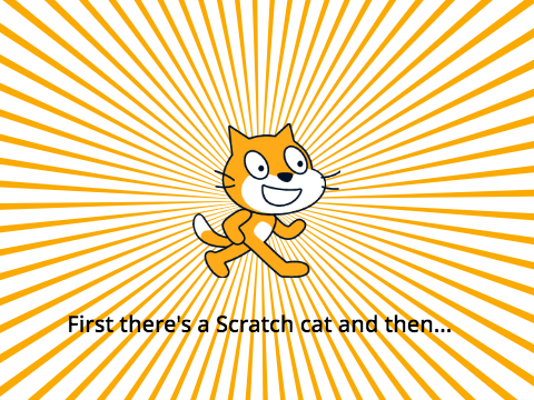 Scratch Cat gets dressed