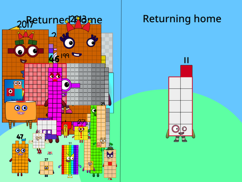 25 Numberblocks left to Return on Earth remix